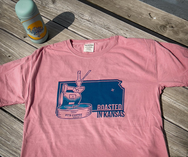 PT's Roasted in Kansas t-shirt