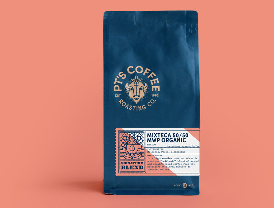 Bag of PT's Coffee Mixteca 50/50 MWP Organic Signature Blend